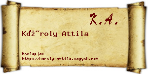 Károly Attila névjegykártya